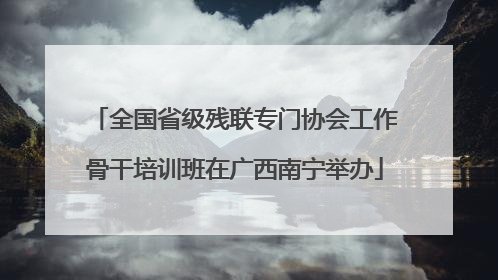 全国省级残联专门协会工作骨干培训班在广西南宁举办