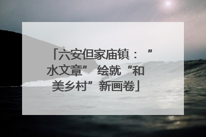 六安但家庙镇：“水文章” 绘就“和美乡村”新画卷