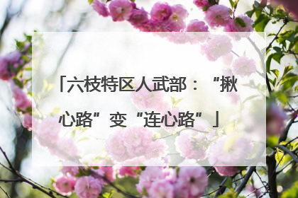 六枝特区人武部：“揪心路”变“连心路”