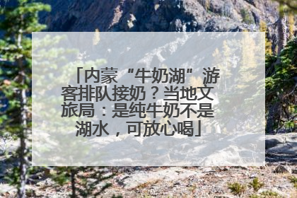内蒙“牛奶湖”游客排队接奶？当地文旅局：是纯牛奶不是湖水，可放心喝