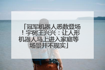冠军机器人悉数登场！宇树王兴兴：让人形机器人马上进入家庭等场景并不现实