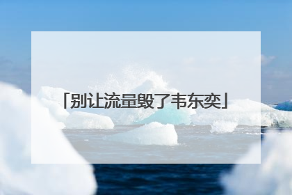 别让流量毁了韦东奕