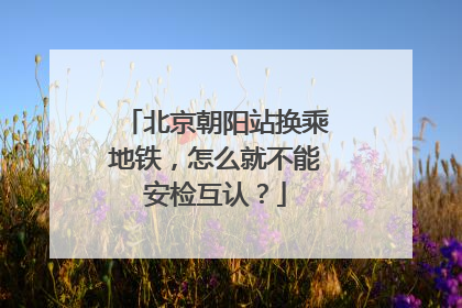 北京朝阳站换乘地铁，怎么就不能安检互认？