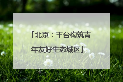 北京：丰台构筑青年友好生态城区