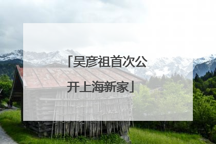 吴彦祖首次公开上海新家
