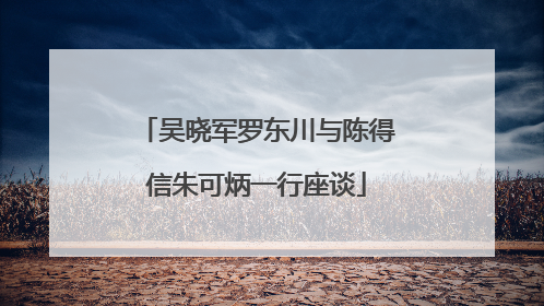 吴晓军罗东川与陈得信朱可炳一行座谈