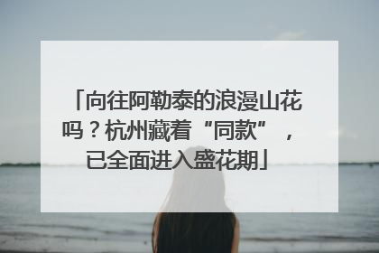 向往阿勒泰的浪漫山花吗？杭州藏着“同款”，已全面进入盛花期