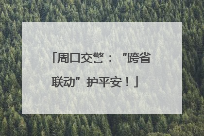 周口交警：“跨省联动”护平安！