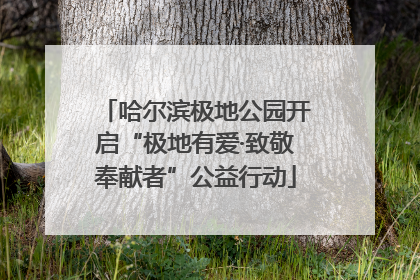 哈尔滨极地公园开启“极地有爱·致敬奉献者”公益行动