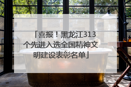 喜报！黑龙江313个先进入选全国精神文明建设表彰名单
