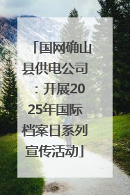 国网确山县供电公司：开展2025年国际档案日系列宣传活动