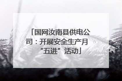 国网汝南县供电公司：开展安全生产月“五进”活动