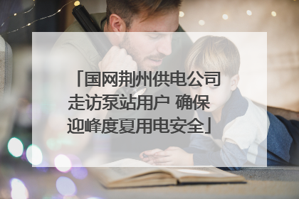 国网荆州供电公司走访泵站用户 确保迎峰度夏用电安全