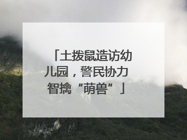 土拨鼠造访幼儿园，警民协力智擒“萌兽”