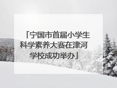 宁国市首届小学生科学素养大赛在津河学校成功举办