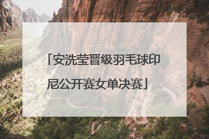 安洗莹晋级羽毛球印尼公开赛女单决赛