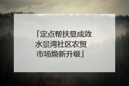 定点帮扶显成效 水景湾社区农贸市场焕新升级