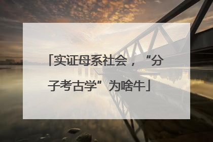 实证母系社会，“分子考古学”为啥牛