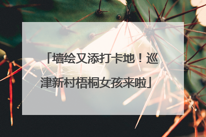 墙绘又添打卡地！巡津新村梧桐女孩来啦