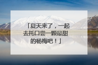 夏天来了，一起去托口尝一颗最甜的杨梅吧！