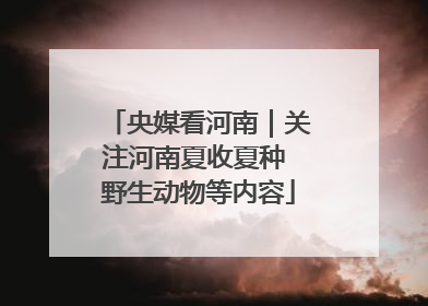 央媒看河南｜关注河南夏收夏种 野生动物等内容