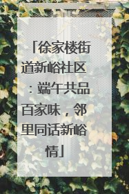 徐家楼街道新峪社区：端午共品百家味，邻里同话新峪情