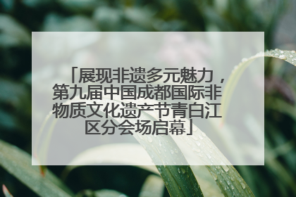 展现非遗多元魅力，第九届中国成都国际非物质文化遗产节青白江区分会场启幕