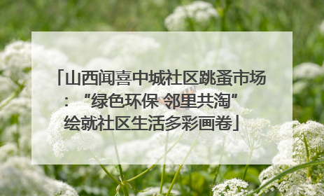 山西闻喜中城社区跳蚤市场：“绿色环保 邻里共淘” 绘就社区生活多彩画卷