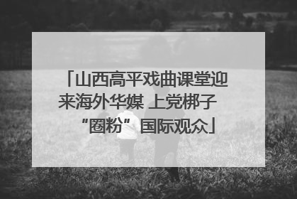 山西高平戏曲课堂迎来海外华媒 上党梆子“圈粉”国际观众