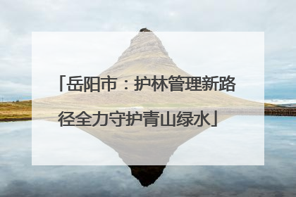 岳阳市：护林管理新路径全力守护青山绿水