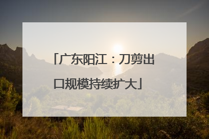 广东阳江：刀剪出口规模持续扩大