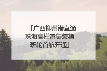 广西柳州港直通珠海高栏港集装箱班轮首航开通