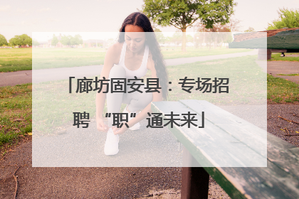 廊坊固安县：专场招聘 “职”通未来