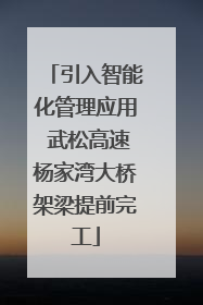 引入智能化管理应用 武松高速杨家湾大桥架梁提前完工