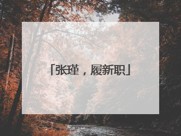张瑾，履新职