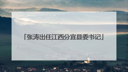 张涛出任江西分宜县委书记