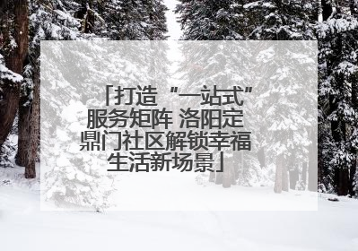 打造“一站式”服务矩阵 洛阳定鼎门社区解锁幸福生活新场景