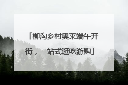 柳沟乡村奥莱端午开街，一站式逛吃游购