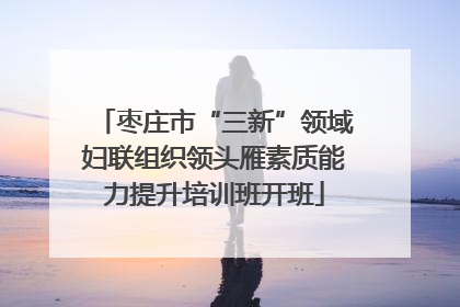 枣庄市“三新”领域妇联组织领头雁素质能力提升培训班开班