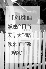 文化和自然遗产日当天，大学路吹来了“敦煌风”
