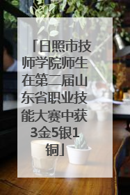 日照市技师学院师生在第二届山东省职业技能大赛中获3金5银1铜