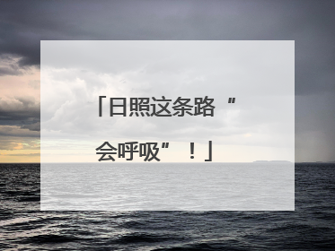 日照这条路“会呼吸”！