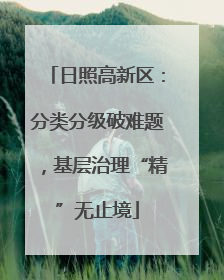 日照高新区：分类分级破难题，基层治理“精”无止境