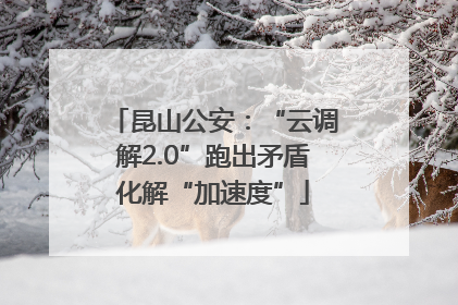 昆山公安：“云调解2.0”跑出矛盾化解“加速度”