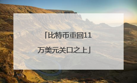 比特币重回11万美元关口之上
