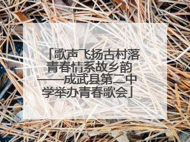 歌声飞扬古村落 青春情系故乡韵——成武县第二中学举办青春歌会