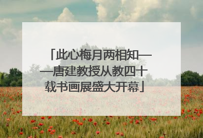 此心梅月两相知——唐建教授从教四十载书画展盛大开幕