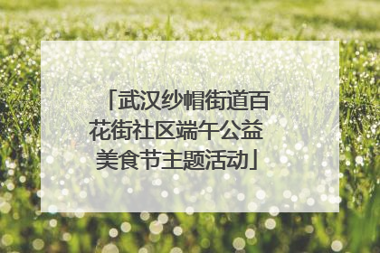武汉纱帽街道百花街社区端午公益美食节主题活动