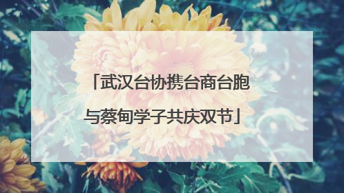 武汉台协携台商台胞与蔡甸学子共庆双节
