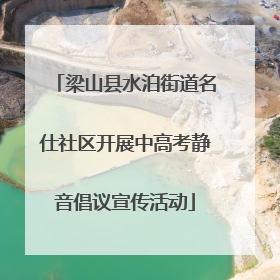 梁山县水泊街道名仕社区开展中高考静音倡议宣传活动